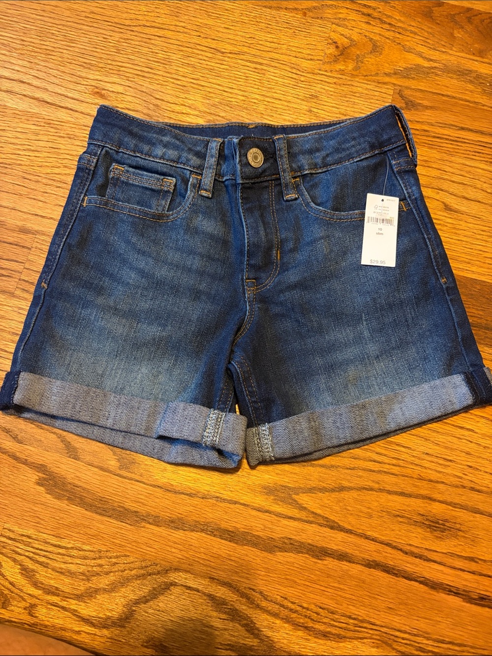 GAP Dark Blue Denim Cuffed Kids Shorts
